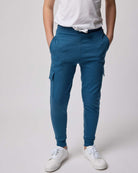 Real Essentials 3 Pack Boys' Cotton Cargo Fleece Joggers Sweatpants Pockets Athletic Kids - Set 4