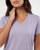 Real Essentials 5 Pack Women's V Neck Tshirts Short Sleeve Dry Fit Workout Tops Tees Shirts - Solid Black, Solid Bright White, Navy Blazer, Solid Orchid Petal, Solid Surf Spray