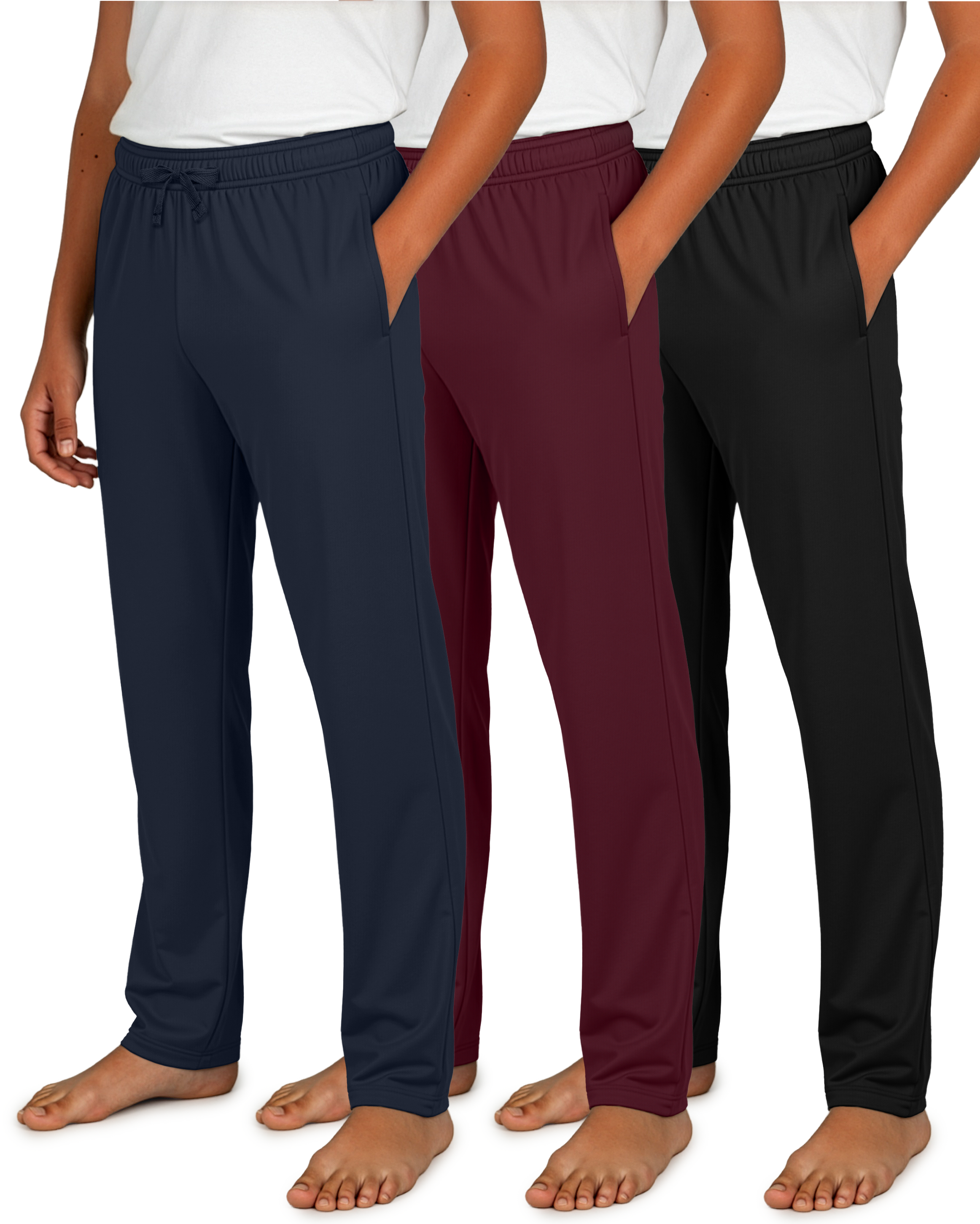 Real Essentials 3 Pack: Boys Cotton Soft Pajama Pants Kids Bottoms Pjs Youth Teen Pijamas Sleep Pyjamas Lounge Para Niños