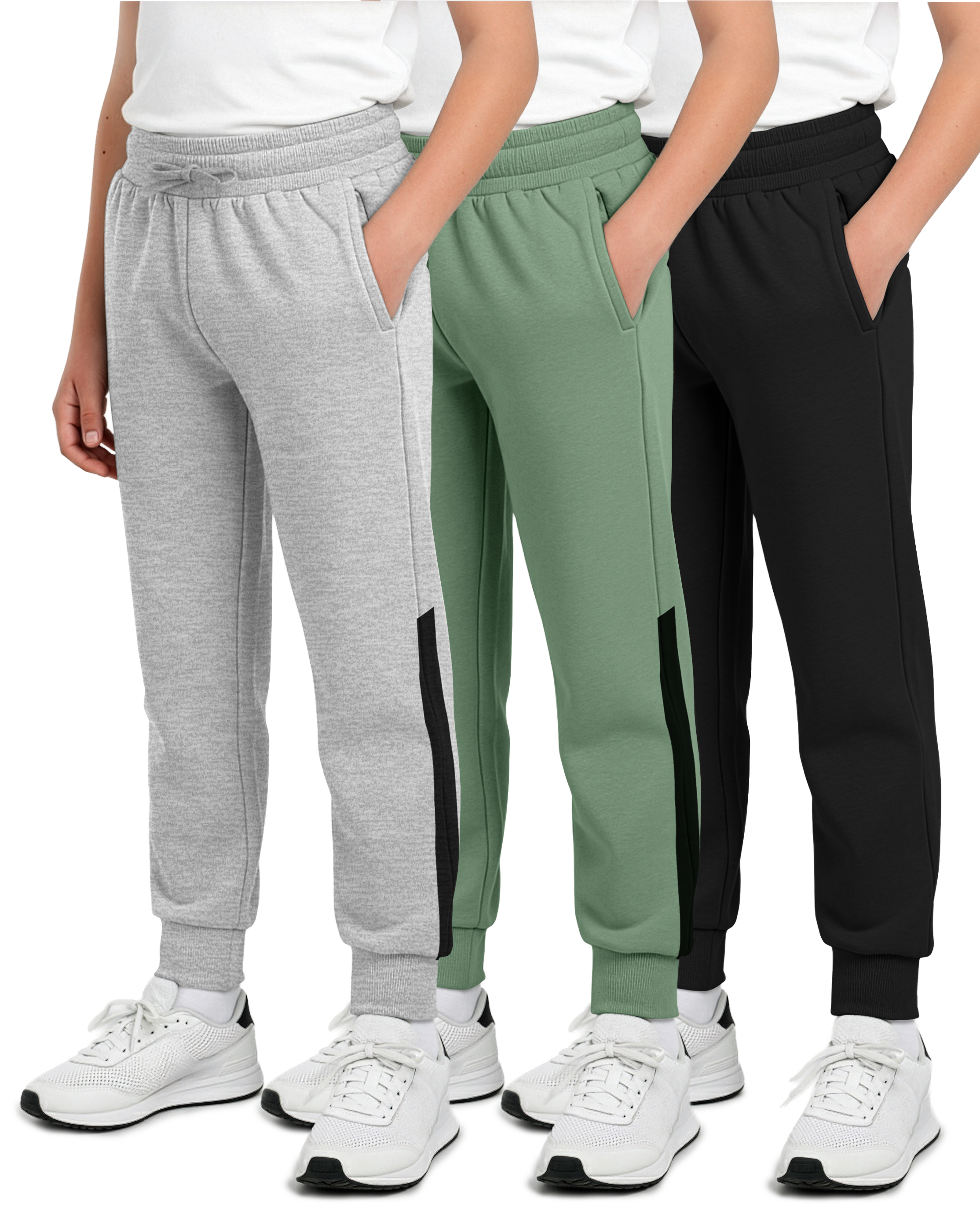 3 Pack: Boys Fleece Jogger Sweatpants