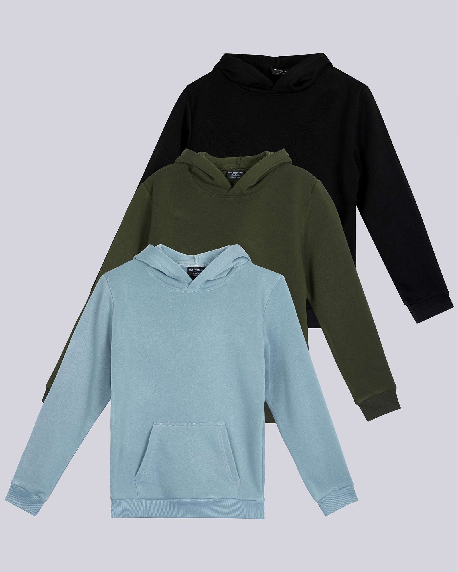 3 Pack: Girls Fleece Pullover Hoodie Sweatshirt