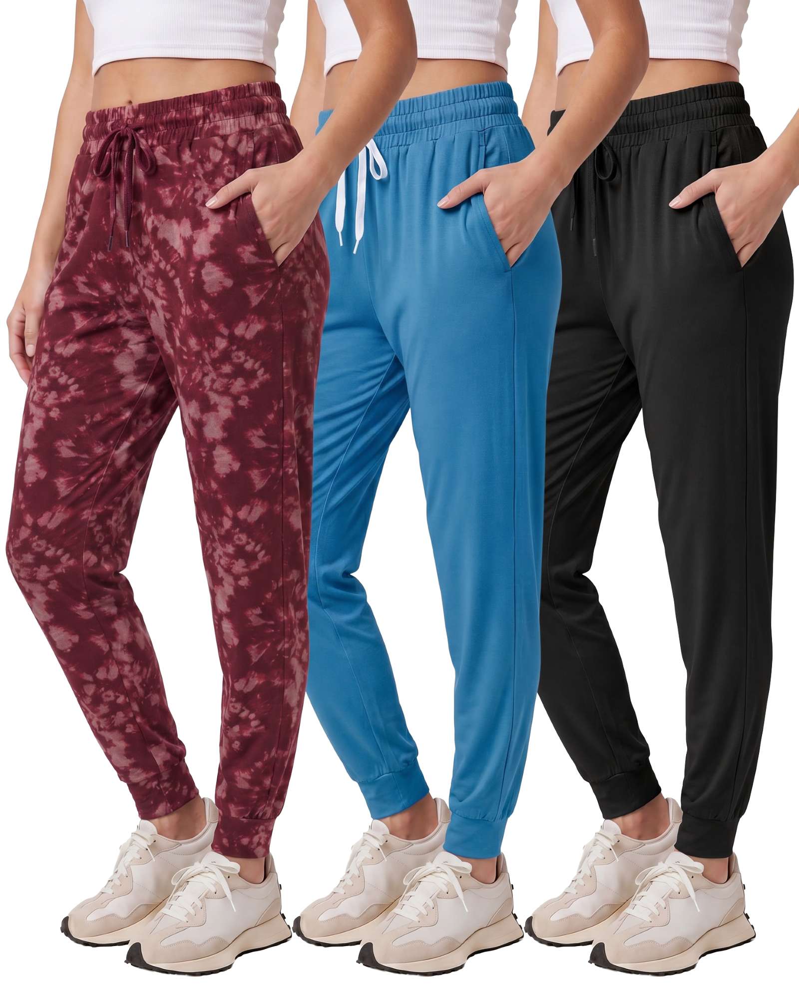 3 Pack: Womens Ultra-Soft Lounge Joggers