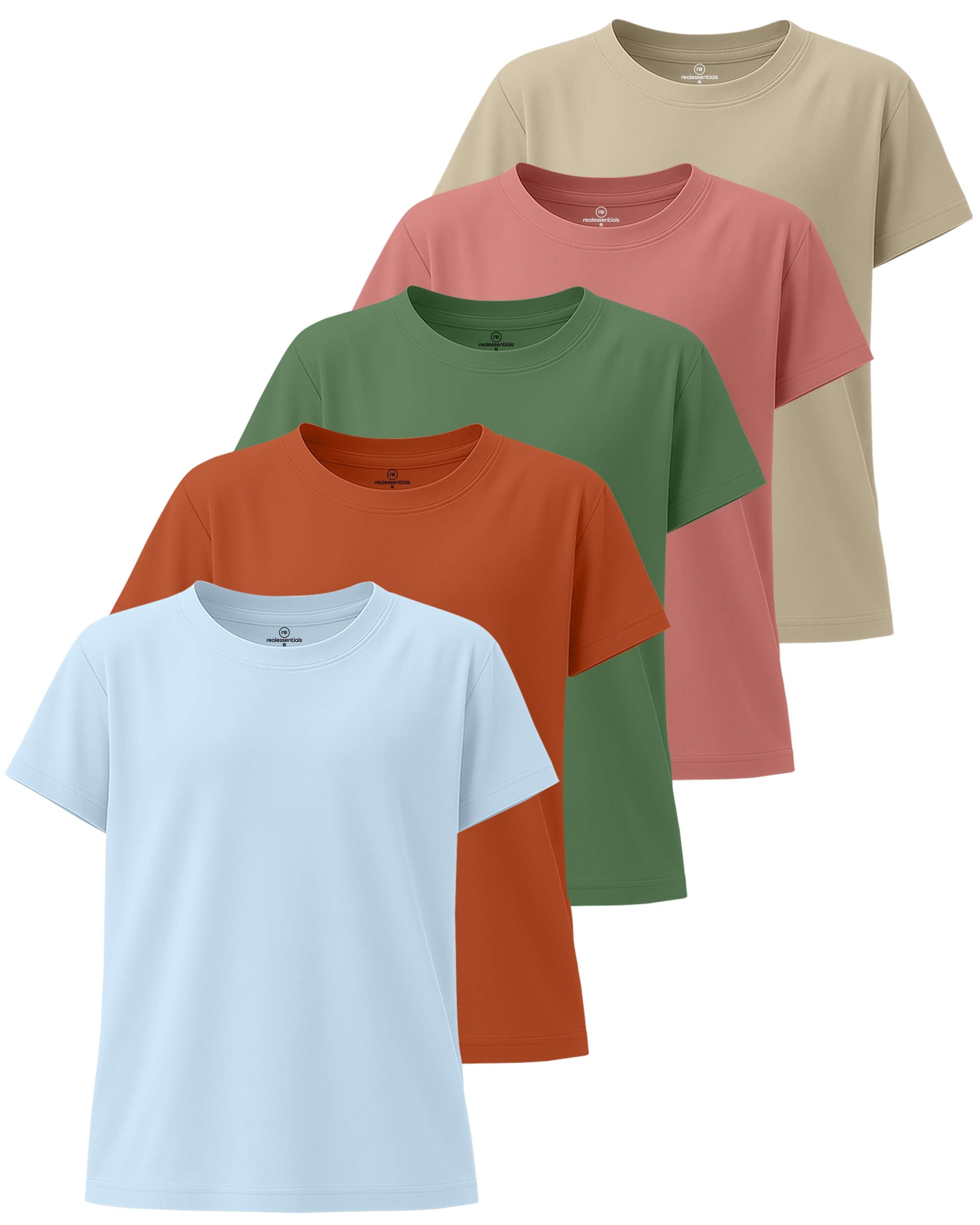 4 Pack: Girls Short Sleeve Dry-Fit Crew Neck Active T-Shirt