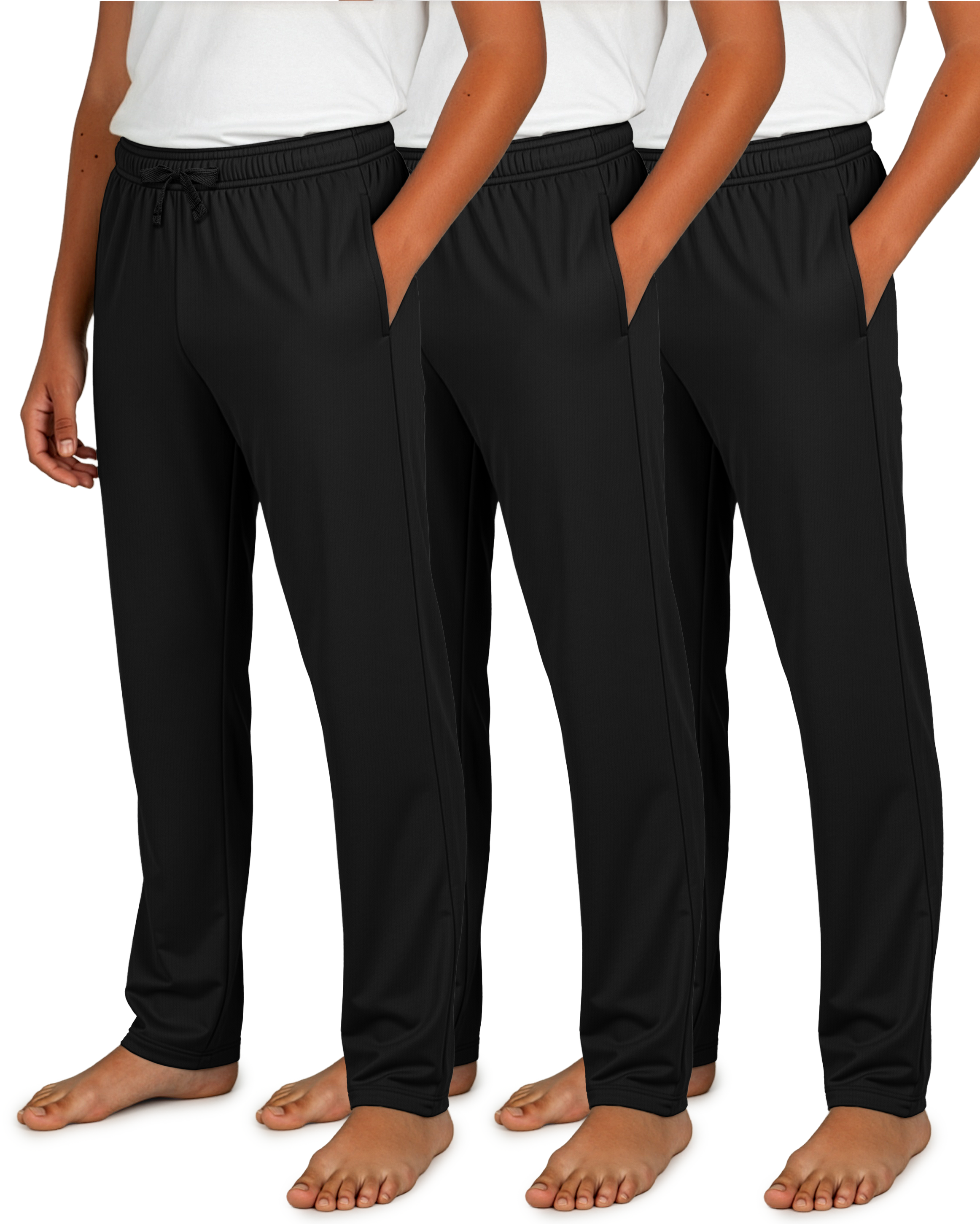 Real Essentials 3 Pack: Boys Cotton Soft Pajama Pants Kids Bottoms Pjs Youth Teen Pijamas Sleep Pyjamas Lounge Para Niños