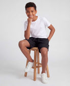Real Essentials 3 Pack Boys' Fleece Shorts Athletic Gym Kids Teens Pajama Sleep Pockets - Solid Black, Solid Martini Olive, Solid Sleet