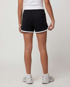 Real Essentials 3 Pack Girls' Fleece Dolphin Shorts Athletic Soccer Kids Teens Sports Youth - Solid Black, Solid Burgundy, Grey Heather