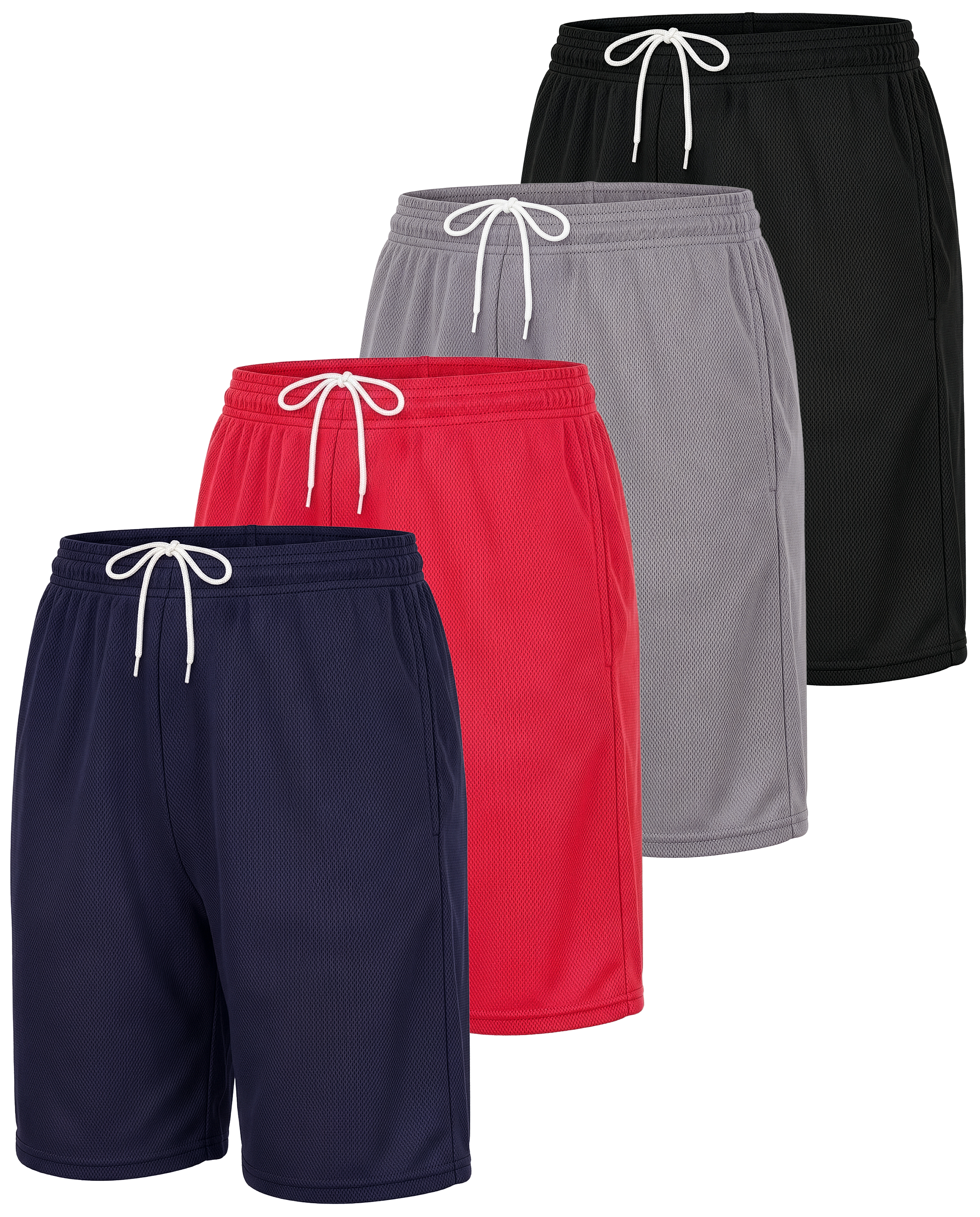 4 Pack: Women's 7" Mesh Quick-Dry Bermuda Shorts