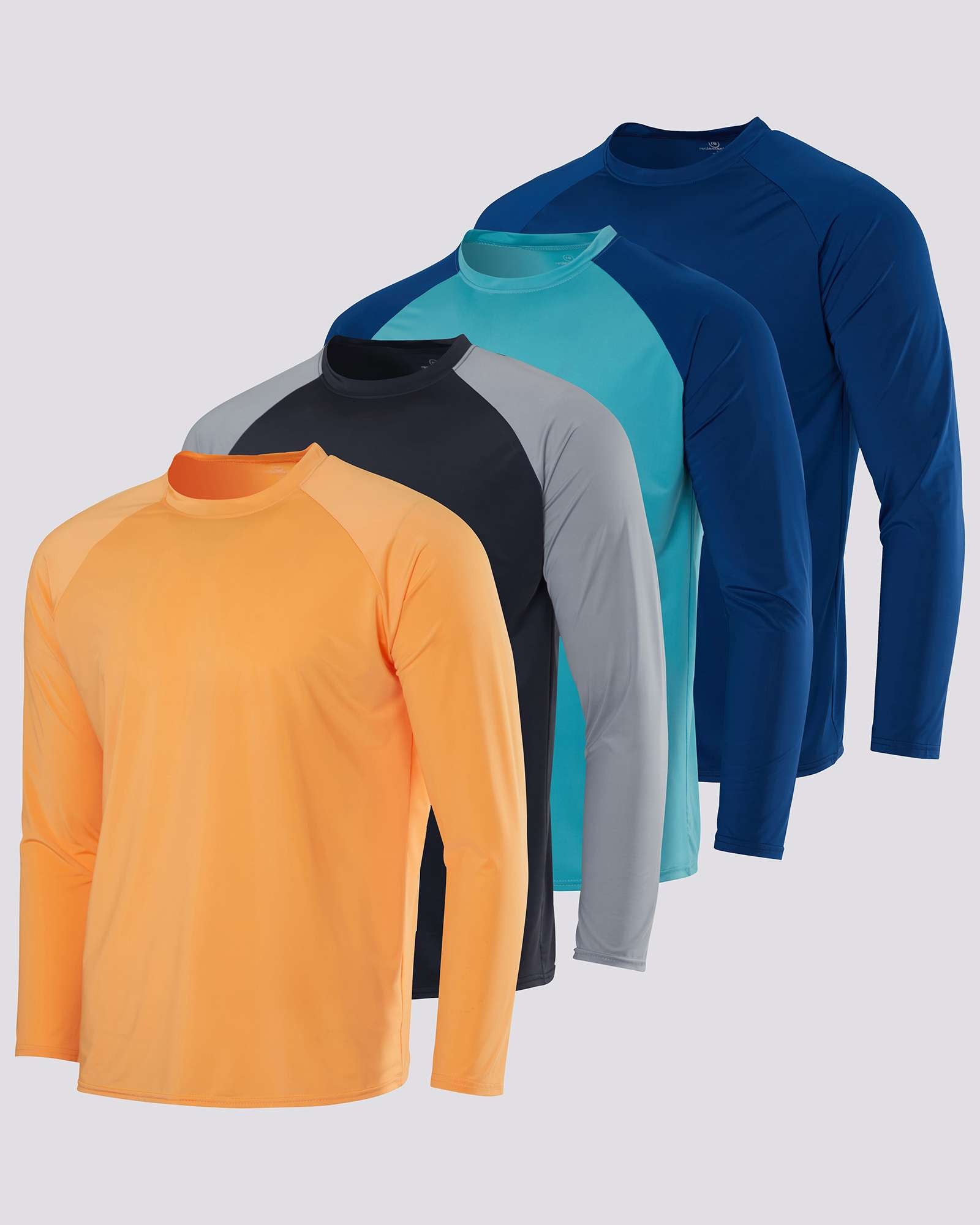 4 Pack: Boys' Long Sleeve Rash Guard Shirt