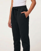 Real Essentials 3 Pack Girls' Cotton Fleece Joggers Sweatpants Kids Teens Pants Sweats - Solid Black, Solid Black, Solid Black