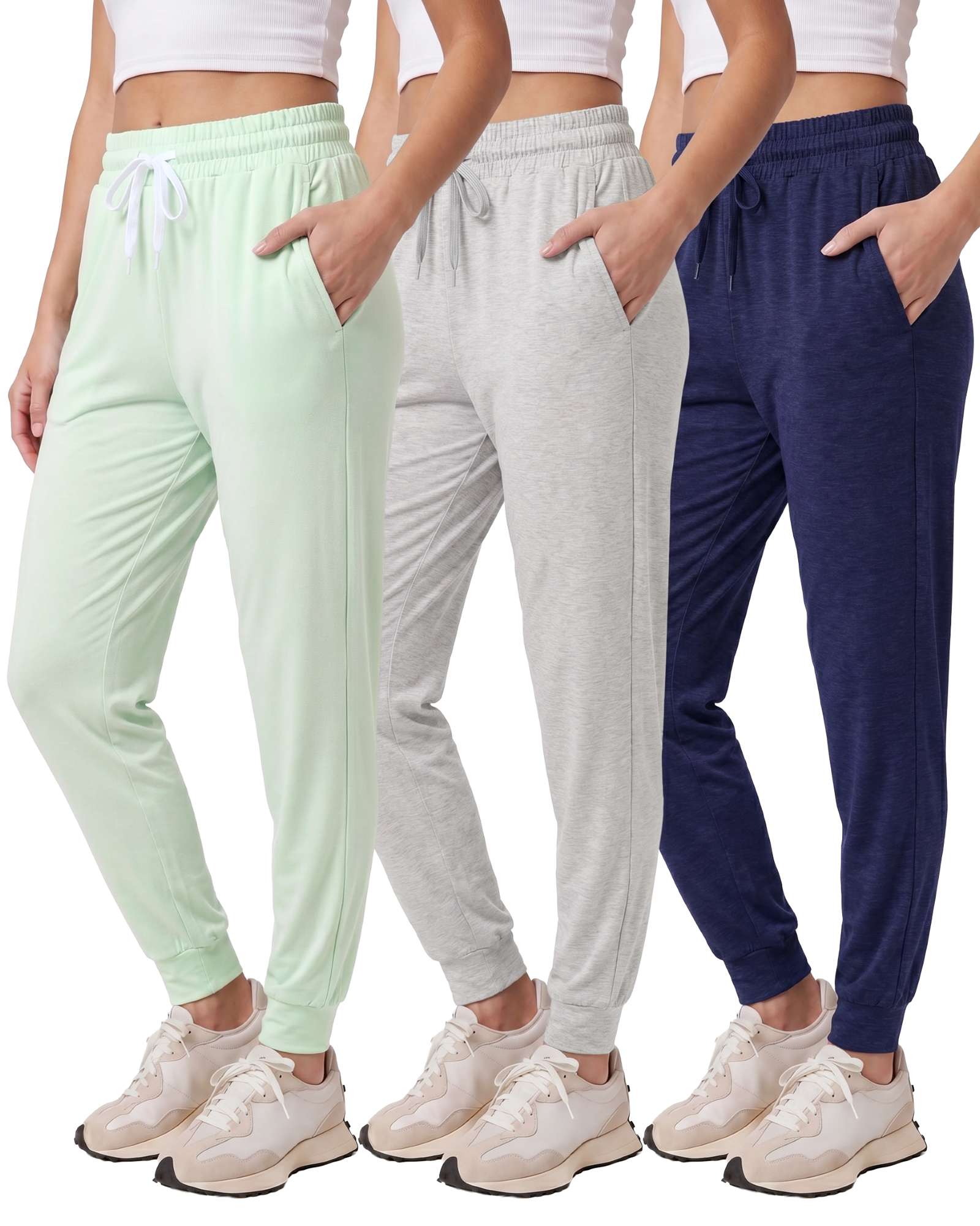 3 Pack: Womens Ultra-Soft Lounge Joggers