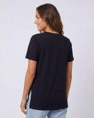 Real Essentials 3 Pack Women's Cotton Tshirts Split Hem Short Sleeve Crew Neck Tees Tops - Solid Black, Solid Burgundy, Charcoal Heather