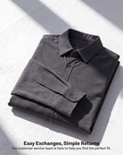 Real Essentials Men's Long Sleeve Cotton Button Down Shirts Casual Work Business Tops - Solid Black, Solid Navy Blazer, Solid Bright White