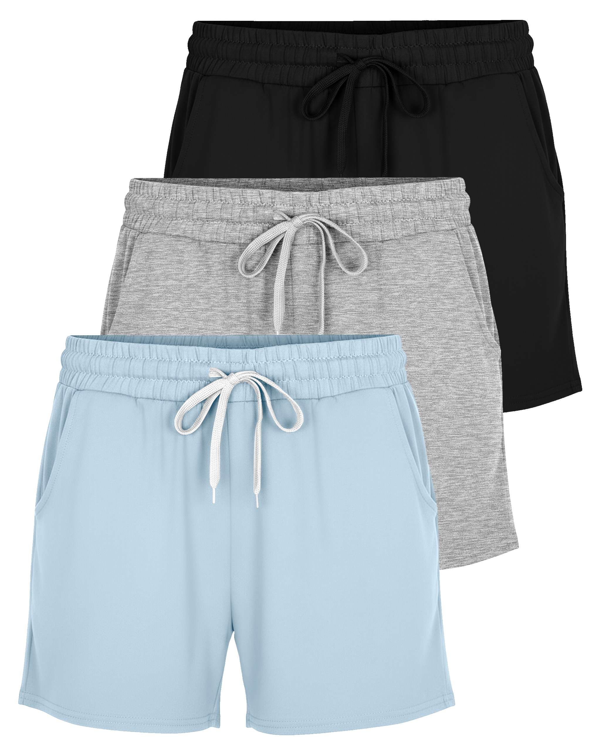 3 Pack: Womens Plus Super-Soft Lounge Shorts