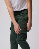 Real Essentials 3 Pack Boys' Cotton Cargo Fleece Joggers Sweatpants Pockets Athletic Kids - Set 2