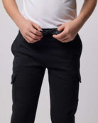 Real Essentials 3 Pack Boys' Cotton Cargo Fleece Joggers Sweatpants Pockets Athletic Kids - Set 5