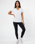 Real Essentials 5 Pack Women's V Neck Tshirts Short Sleeve Dry Fit Workout Tops Tees Shirts - Solid Bright White, Solid Bright White, Solid Bright White, Solid Bright White, Solid Bright White