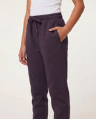 Real Essentials 3 Pack Girls' Cotton Fleece Joggers Sweatpants Kids Teens Pants Sweats - Solid Black, Solid Plum Perfect, Solid Lantana