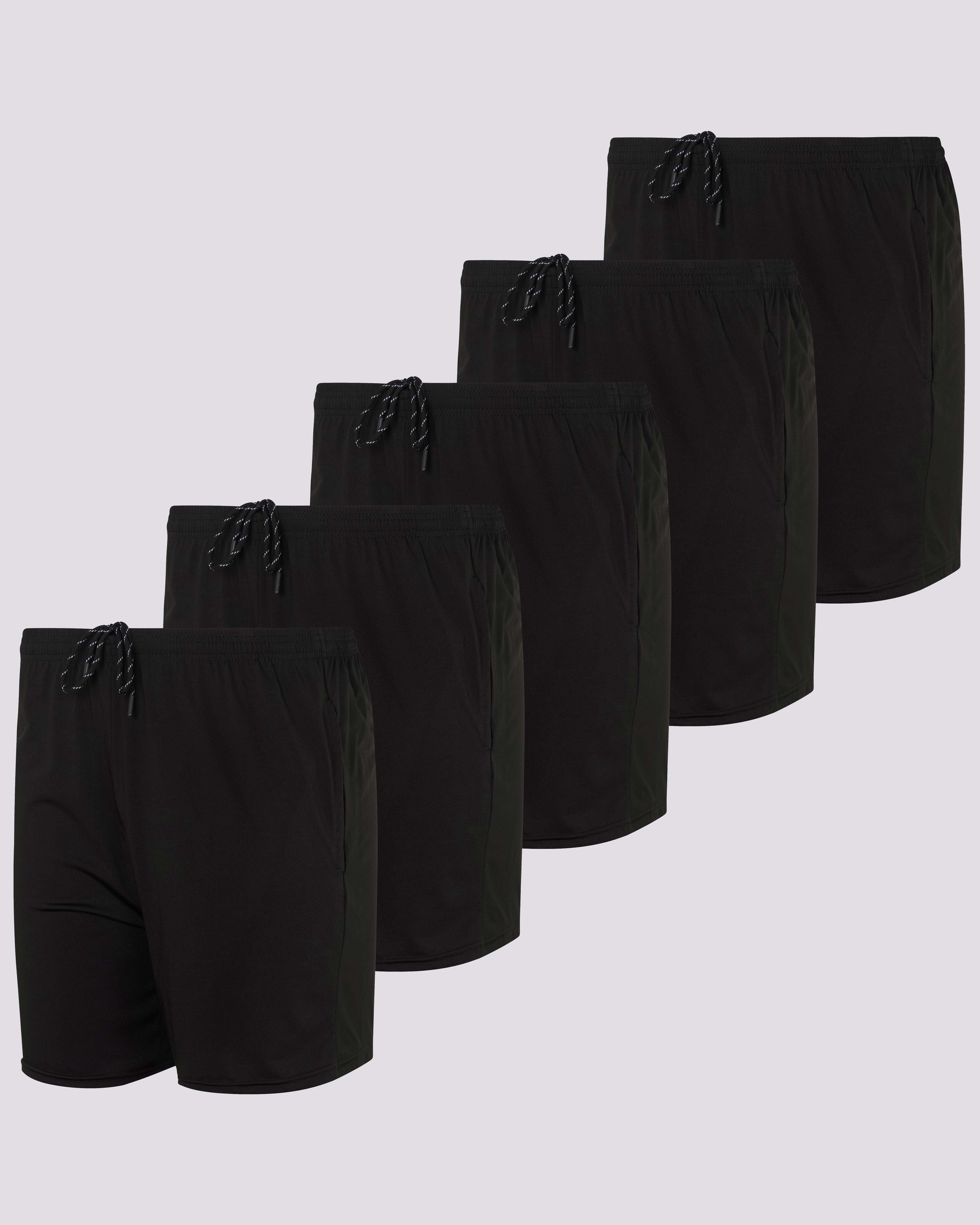 5 Pack: Men's 5" Running Workout Shorts  (Available in Big & Tall)