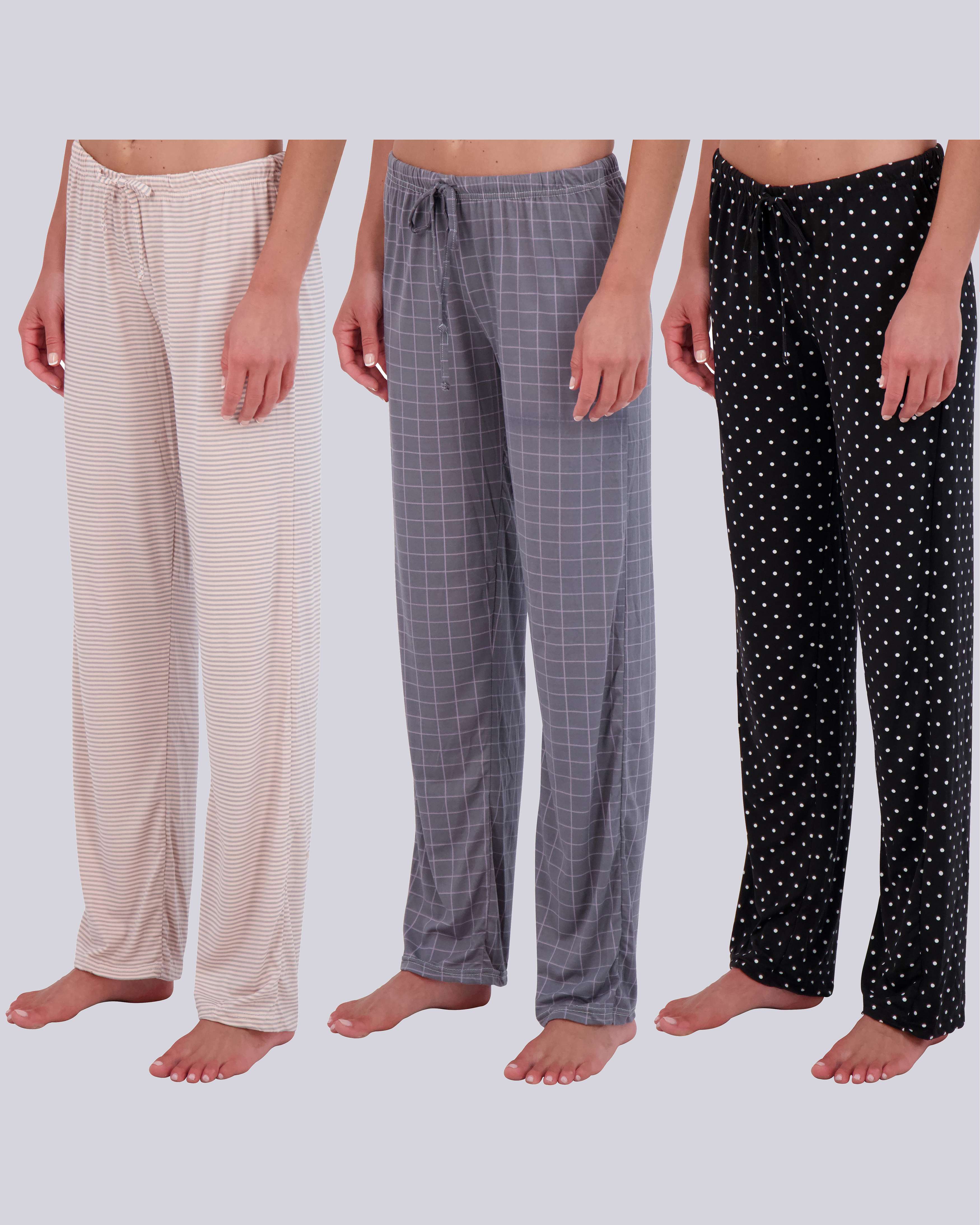 3 Pack: Women's Ultra-Soft Pajama Pants
