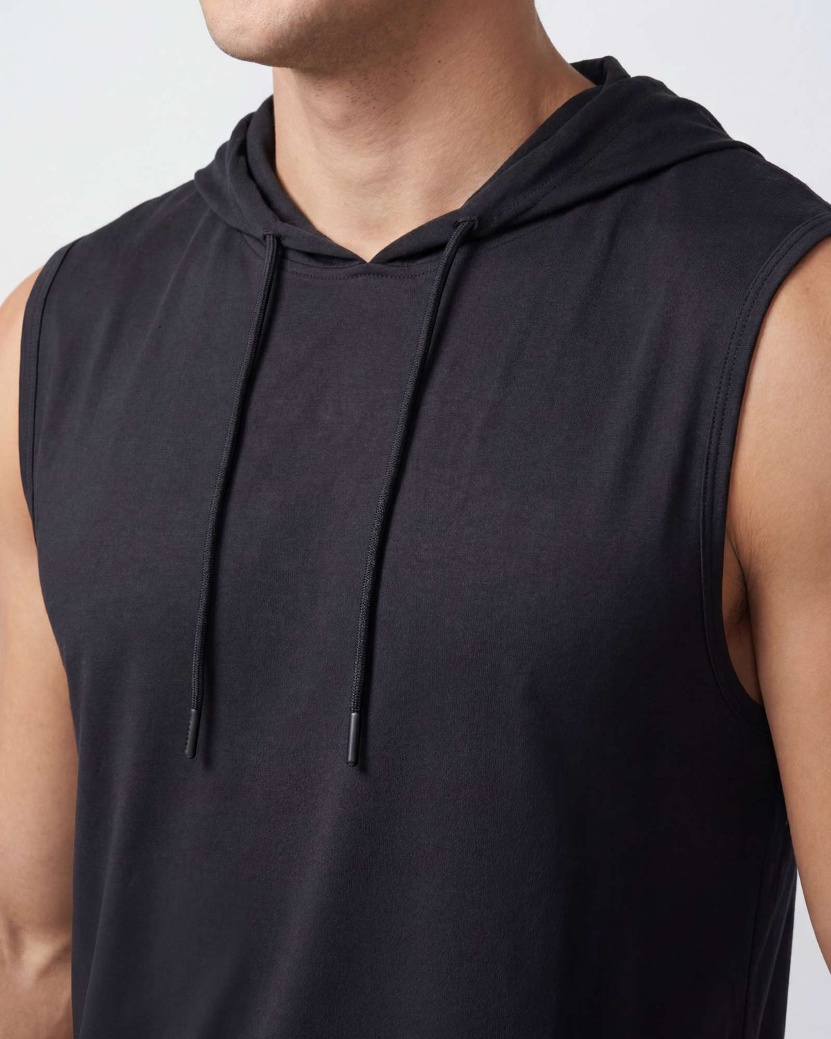 Real Essentials 3 Pack Men's Dry Fit Tank Top Hoodie Sleeveless Workout Gym Muscle Shirts - Set 10