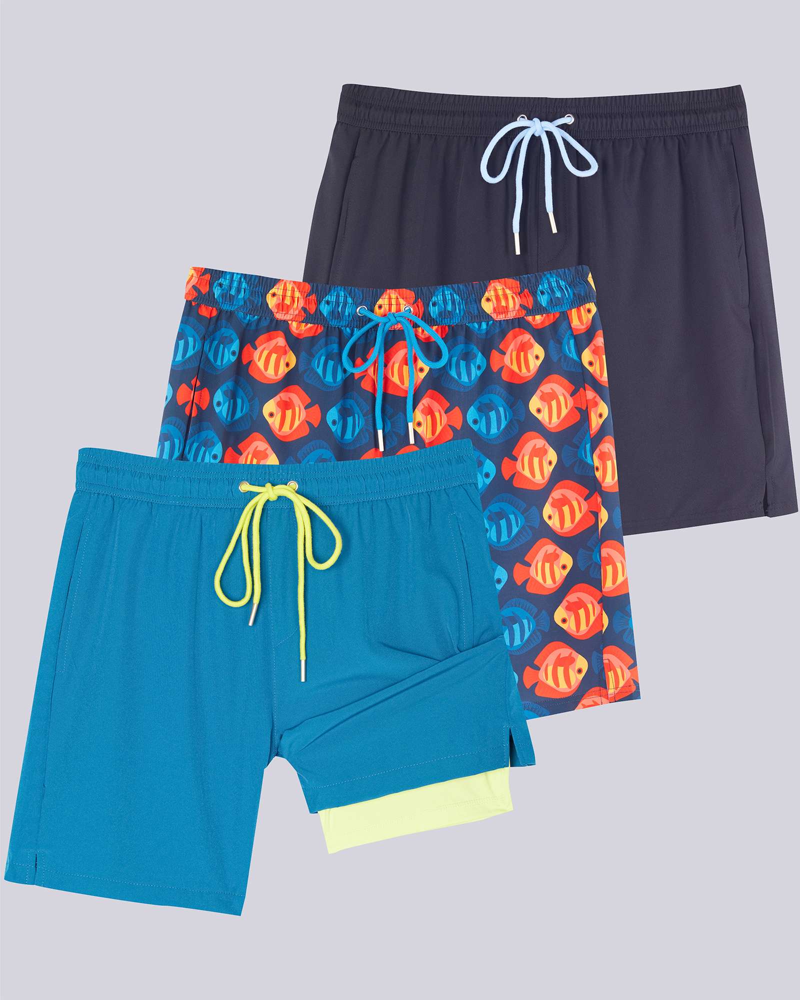 Maamgic Swim Trunks Men 2 In 1 Mens Bathing Suit 7 Inch Quick Dry Mens Swimming