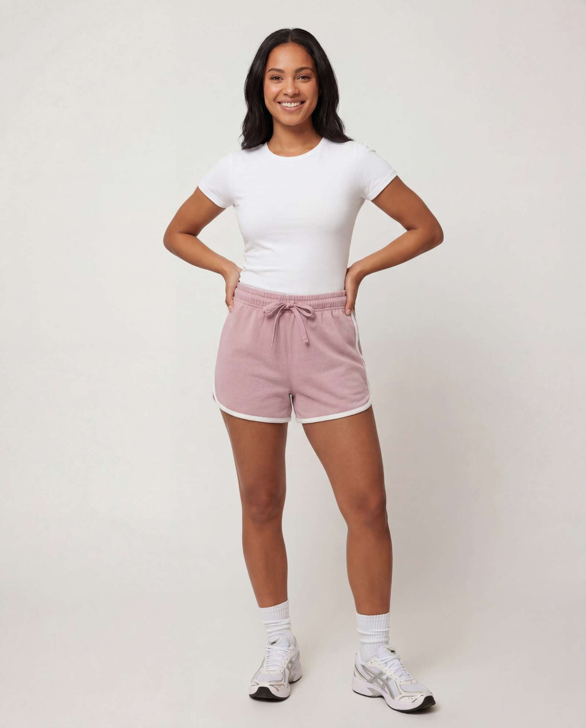 Real Essentials 4 Pack Women's Fleece Dolphin Shorts Lounge Sweatshorts Comfy Sleep Pajama - Solid Black, Solid Ballad Blue, Solid Pale Lilac
