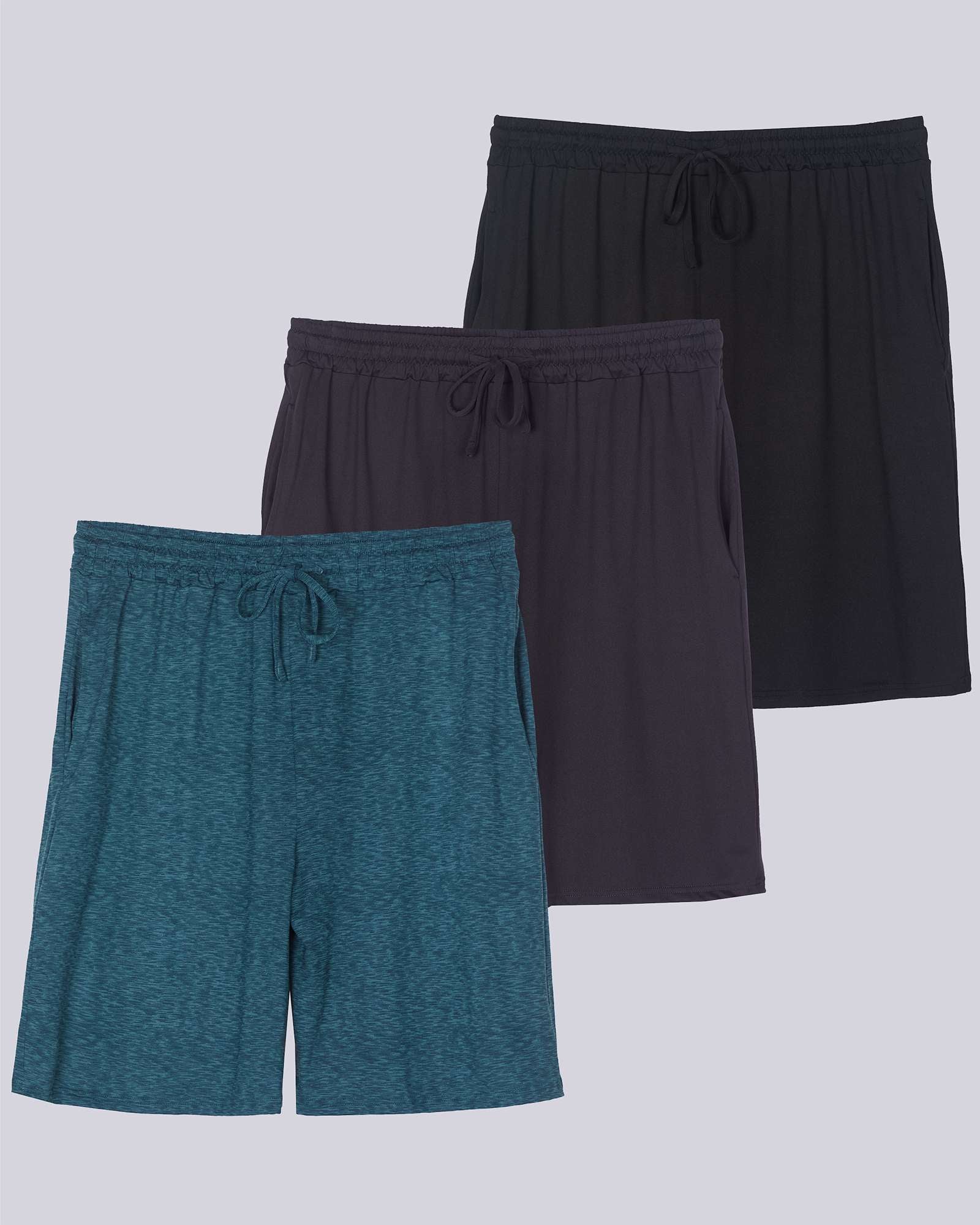 3 Pack: Men's Soft Pajama Shorts