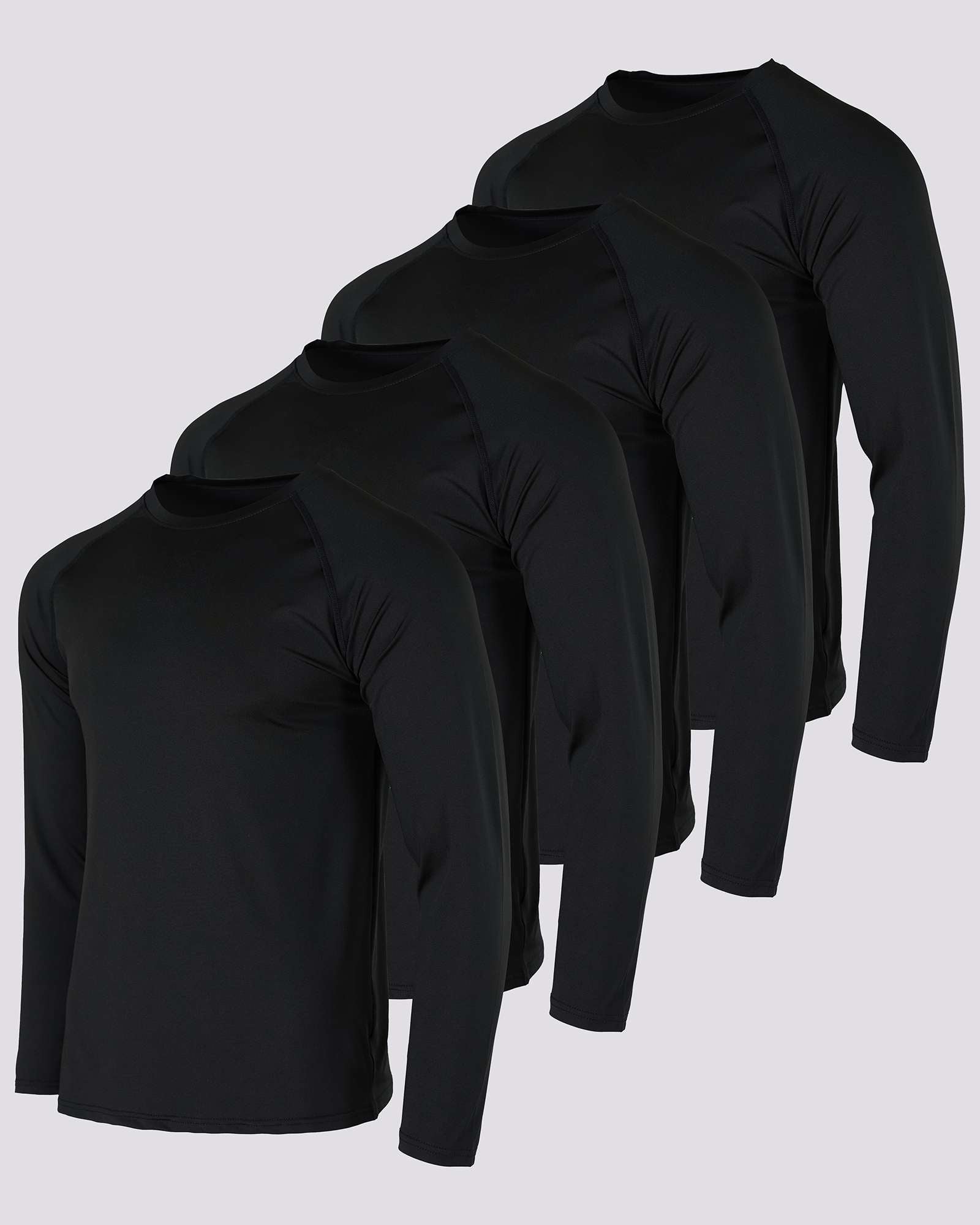 4 Pack: Mens Compression Long Sleeve Shirt