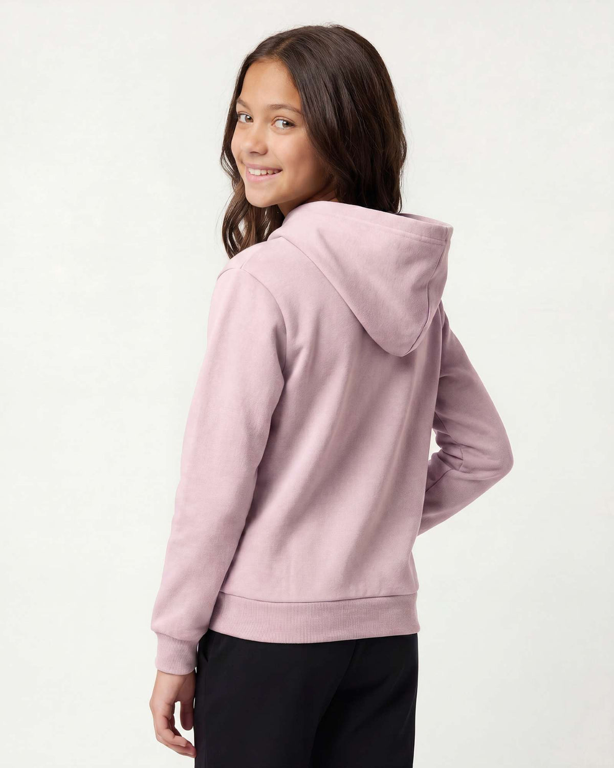 Real Essentials 3 Pack Girls' Fleece Pullover Hoodies Sweatshirts Sweaters Kids Teens Tops - Solid Black, Solid Pale Lilac, Solid Ballad Blue
