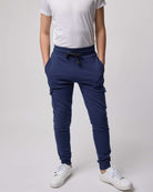 Real Essentials 3 Pack Boys' Cotton Cargo Fleece Joggers Sweatpants Pockets Athletic Kids - Set 3