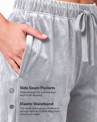 Real Essentials 3 Pack Women Velvet Straight Leg Pants Velour Sweatpants Cozy Lounge Soft - Solid Black, Solid Chocolate Torte, Solid Moonbeam
