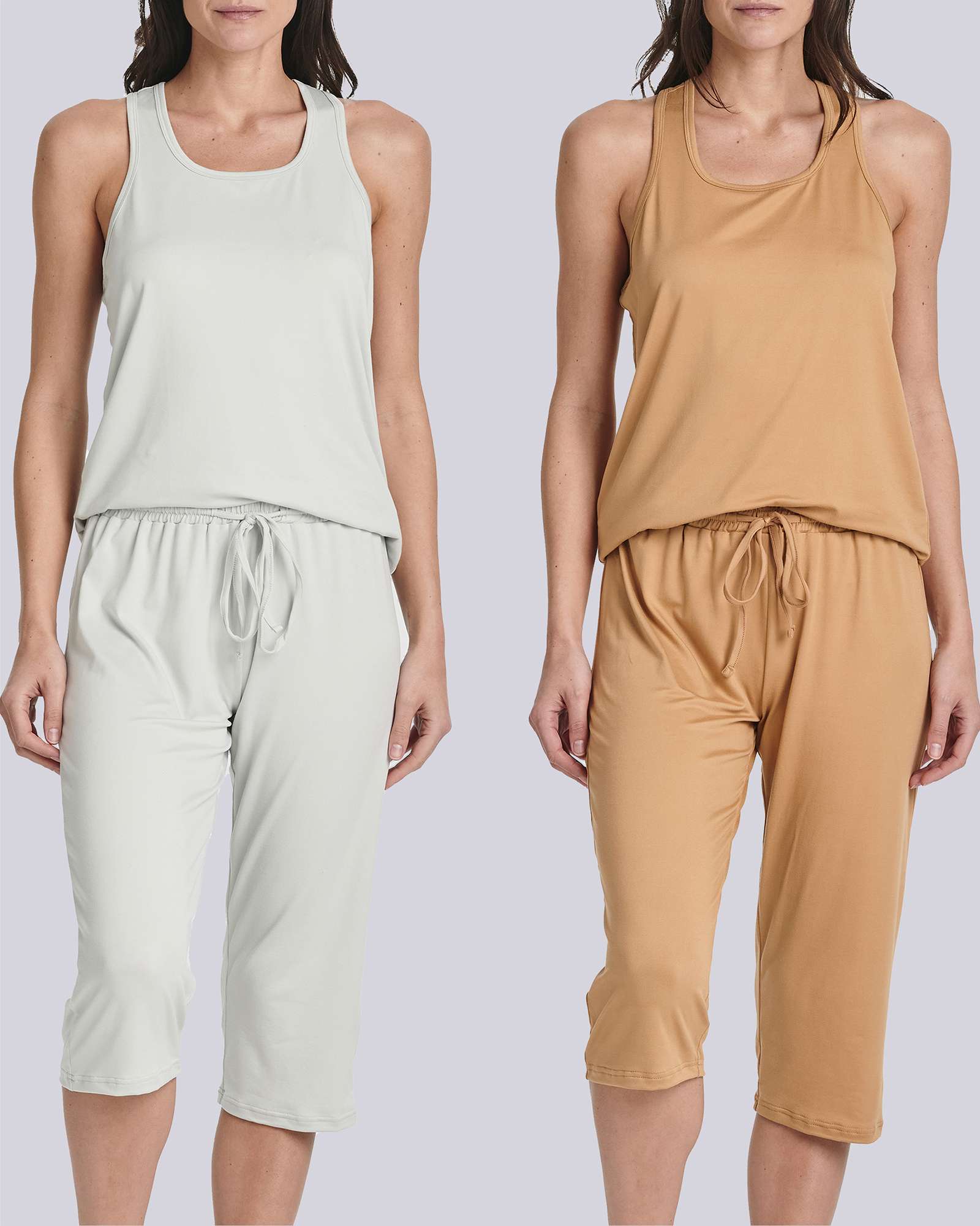 2 Pack: Women's Pajama Set Tank Top and Capri Pants