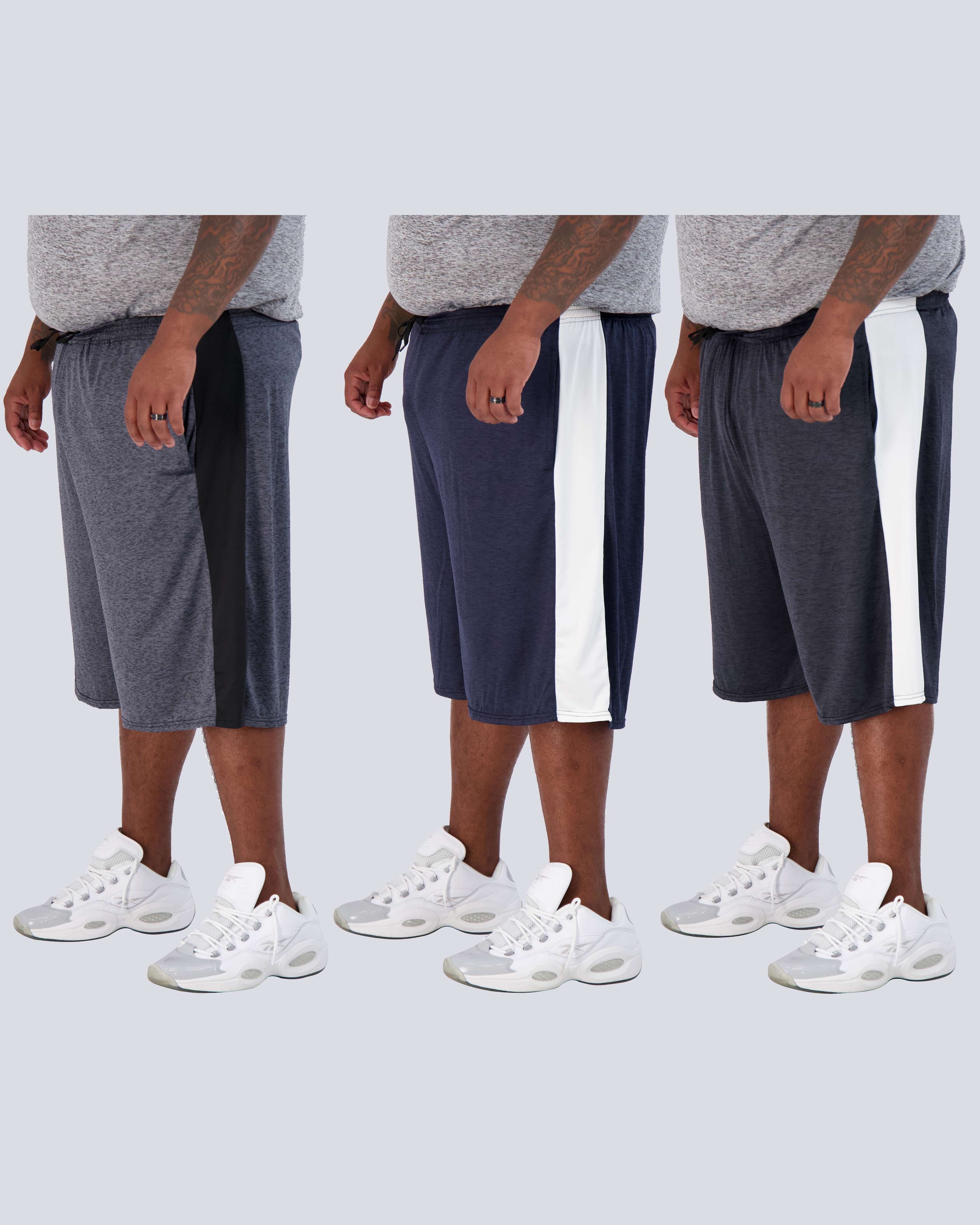 3 Pack: Men's Big & Tall Dry Fit & Mesh Performance Shorts