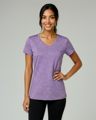 Real Essentials 5 Pack Womens Dry Fit V Neck Workout Tops Athletic T Shirts Gym Yoga Tees - Set 7