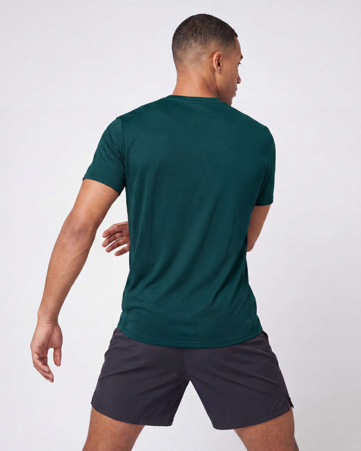 Real Essentials 5 Pack Men's Dry Fit Short Sleeve Crew T Shirts Gym Tees Athletic Workout - Solid Black, Solid Bright White, Navy Blazer, Solid Deep Teal, Solid Dawn Blue