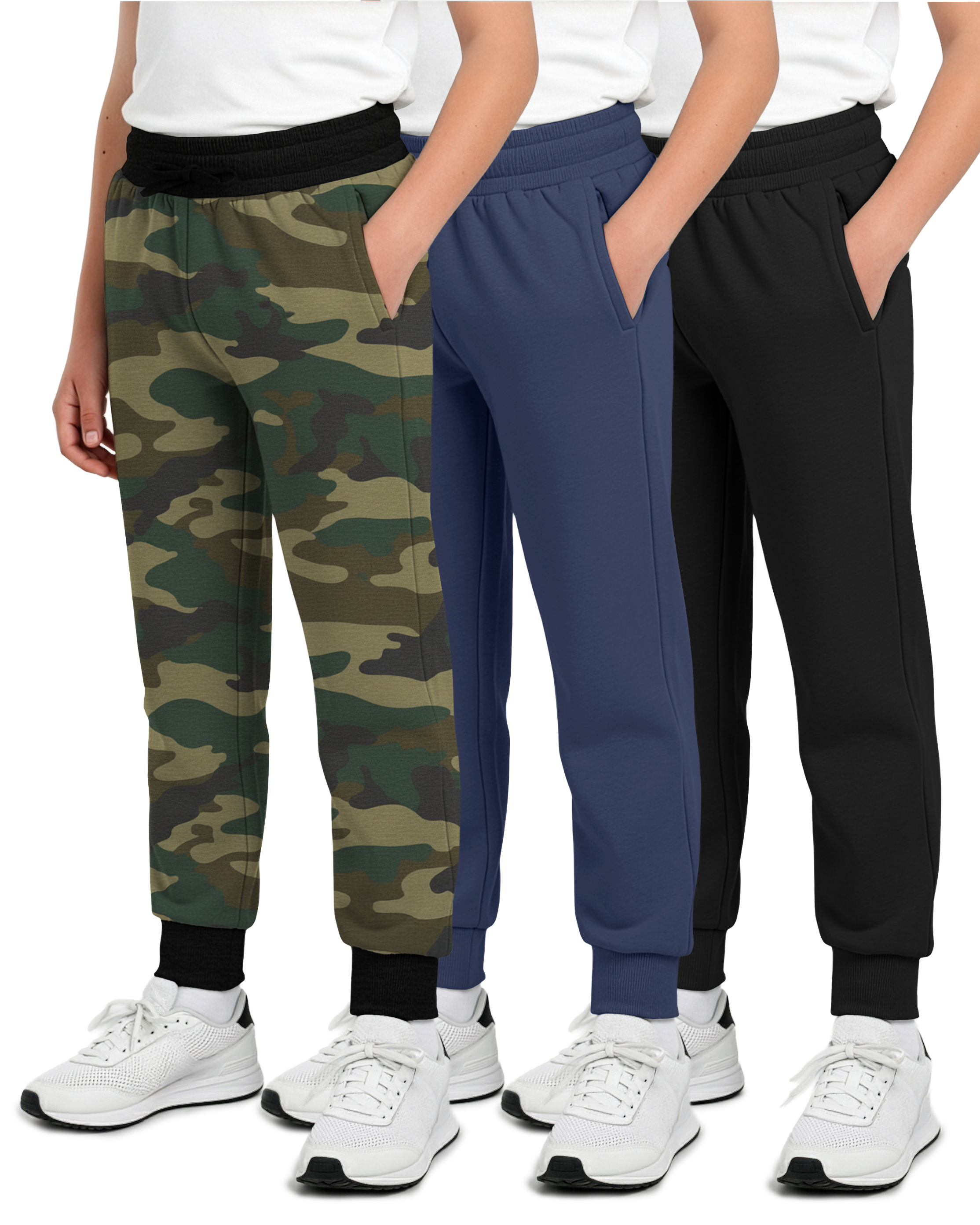 3 Pack: Boys Fleece Jogger Sweatpants