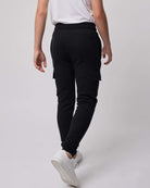 Real Essentials 3 Pack Boys' Cotton Cargo Fleece Joggers Sweatpants Pockets Athletic Kids - Set 5