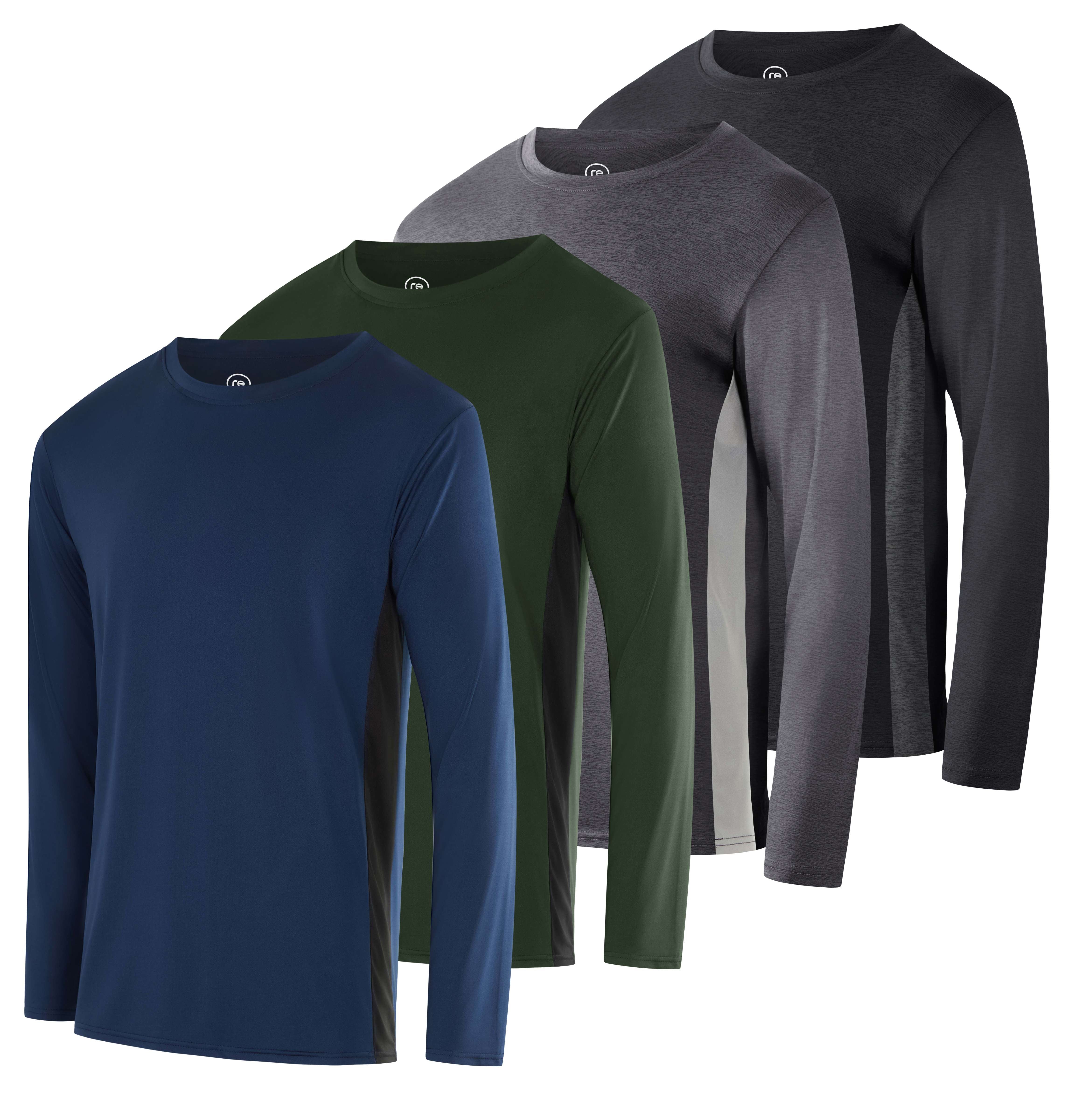 4 Pack: Boys Dry-Fit Active Long-Sleeve T-Shirt