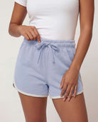 Real Essentials 4 Pack Women's Fleece Dolphin Shorts Lounge Sweatshorts Comfy Sleep Pajama - Solid Black, Solid Ballad Blue, Solid Pale Lilac