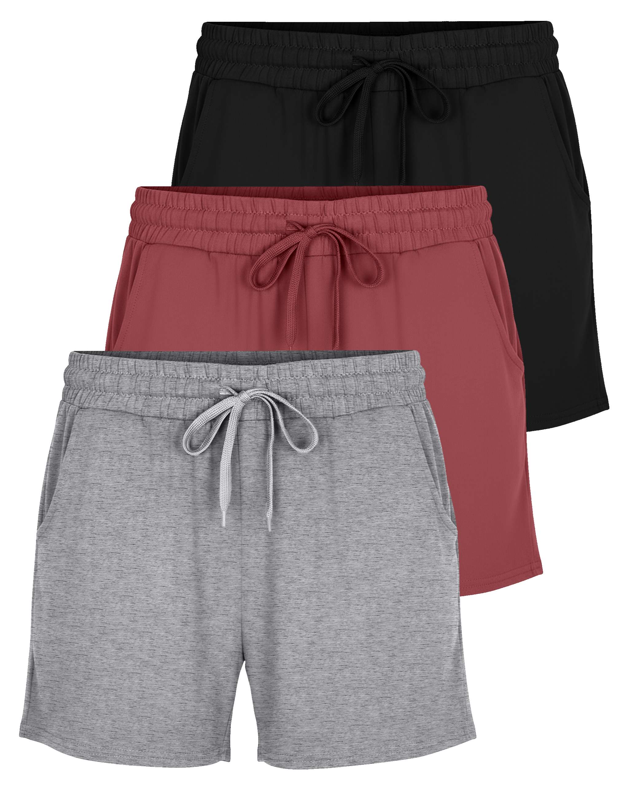 3 Pack: Womens Plus Super-Soft Lounge Shorts