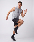 Real Essentials 3 Pack Men's Dry Fit Tank Top Hoodie Sleeveless Workout Gym Muscle Shirts - Set 14