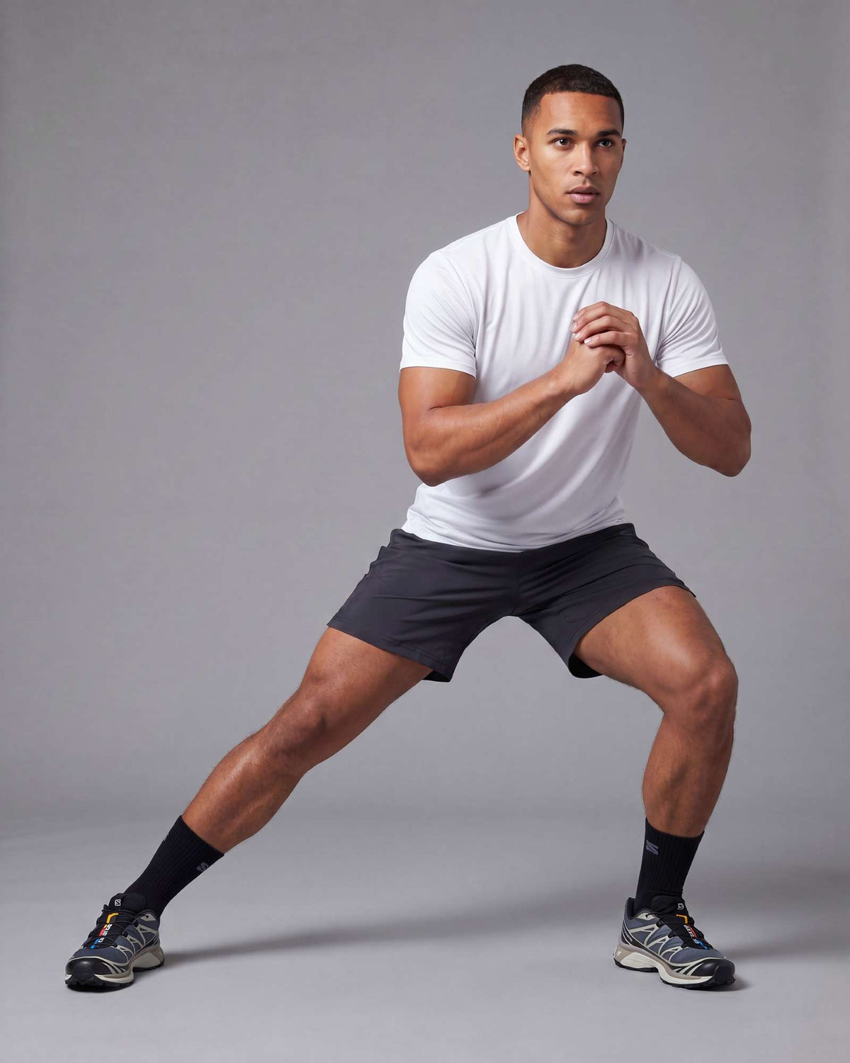 Real Essentials 5 Pack Men's Dry Fit Short Sleeve Crew T Shirts Gym Tees Athletic Workout - Solid Bright White, Solid Bright White, Solid Bright White, Solid Bright White, Solid Bright White