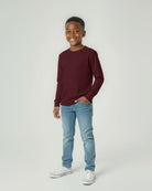 Real Essentials 5 Pack Boys' Cotton Long Sleeve Jersey T Shirts Kids School Youth Tees - Set 6