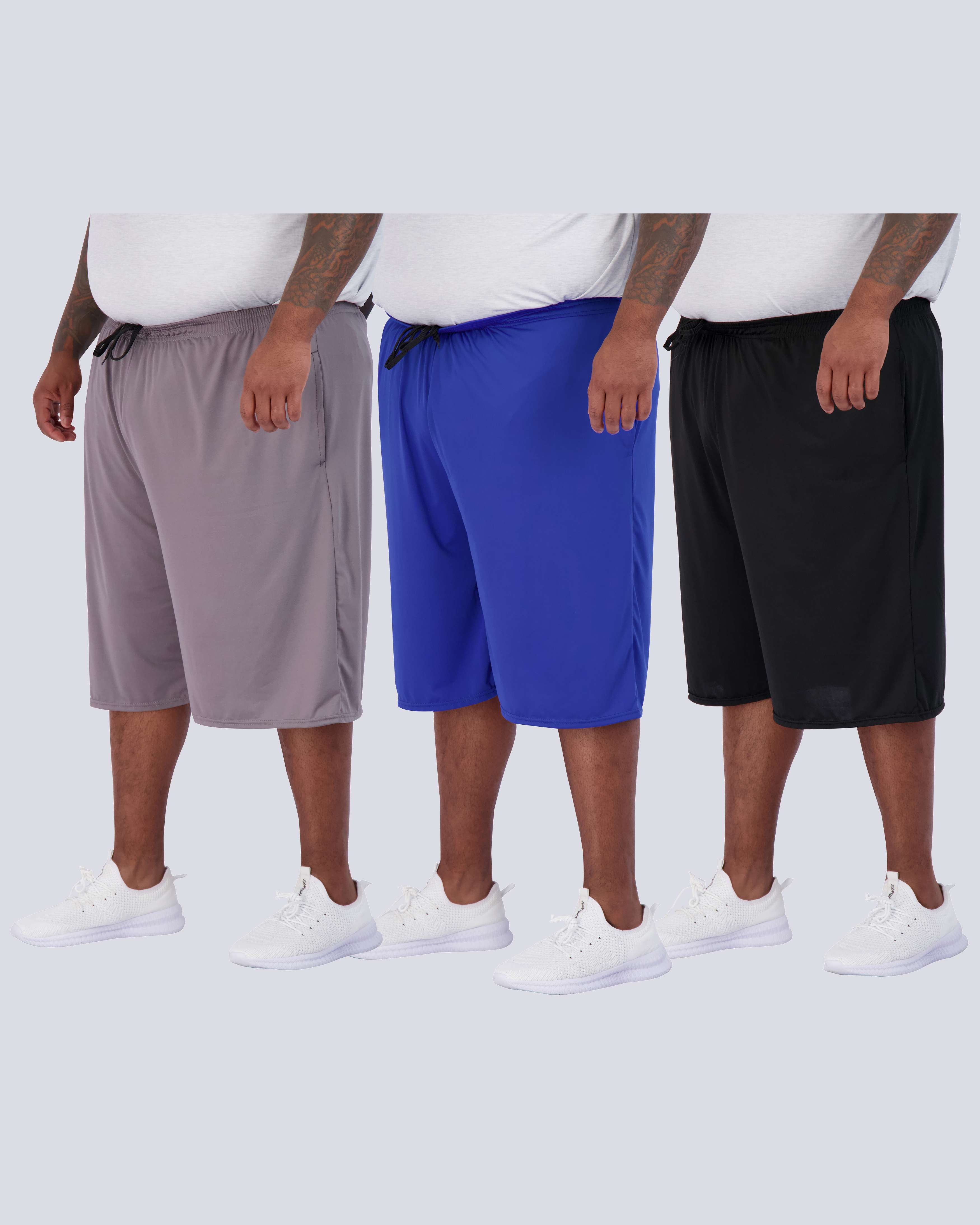3 Pack: Men's Big & Tall Dry Fit & Mesh Performance Shorts
