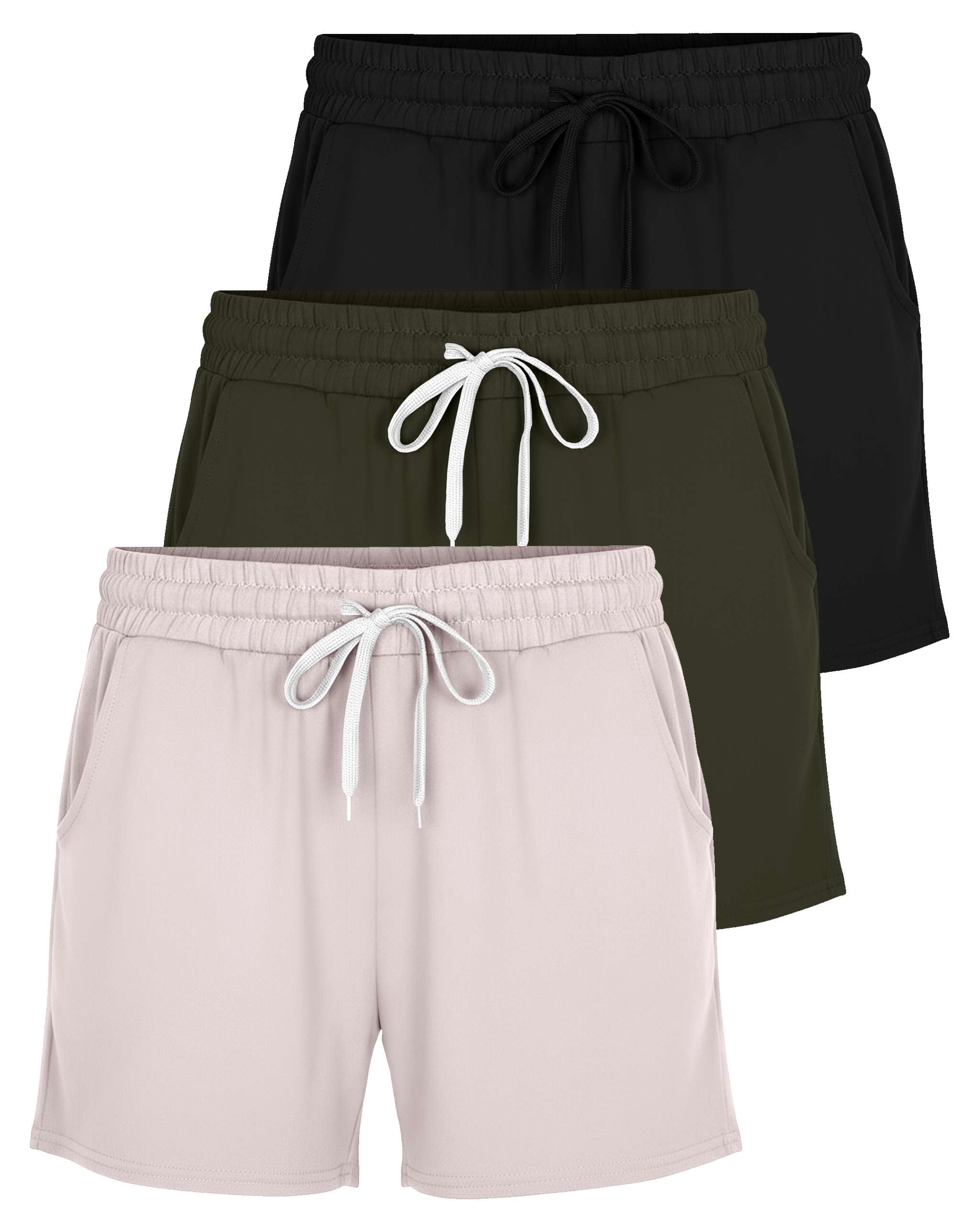 3 Pack: Womens Plus Super-Soft Lounge Shorts
