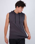Real Essentials 3 Pack Men's Dry Fit Tank Top Hoodie Sleeveless Workout Gym Muscle Shirts - Set 6