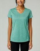 Real Essentials 5 Pack Womens Dry Fit V Neck Workout Tops Athletic T Shirts Gym Yoga Tees - Set 15
