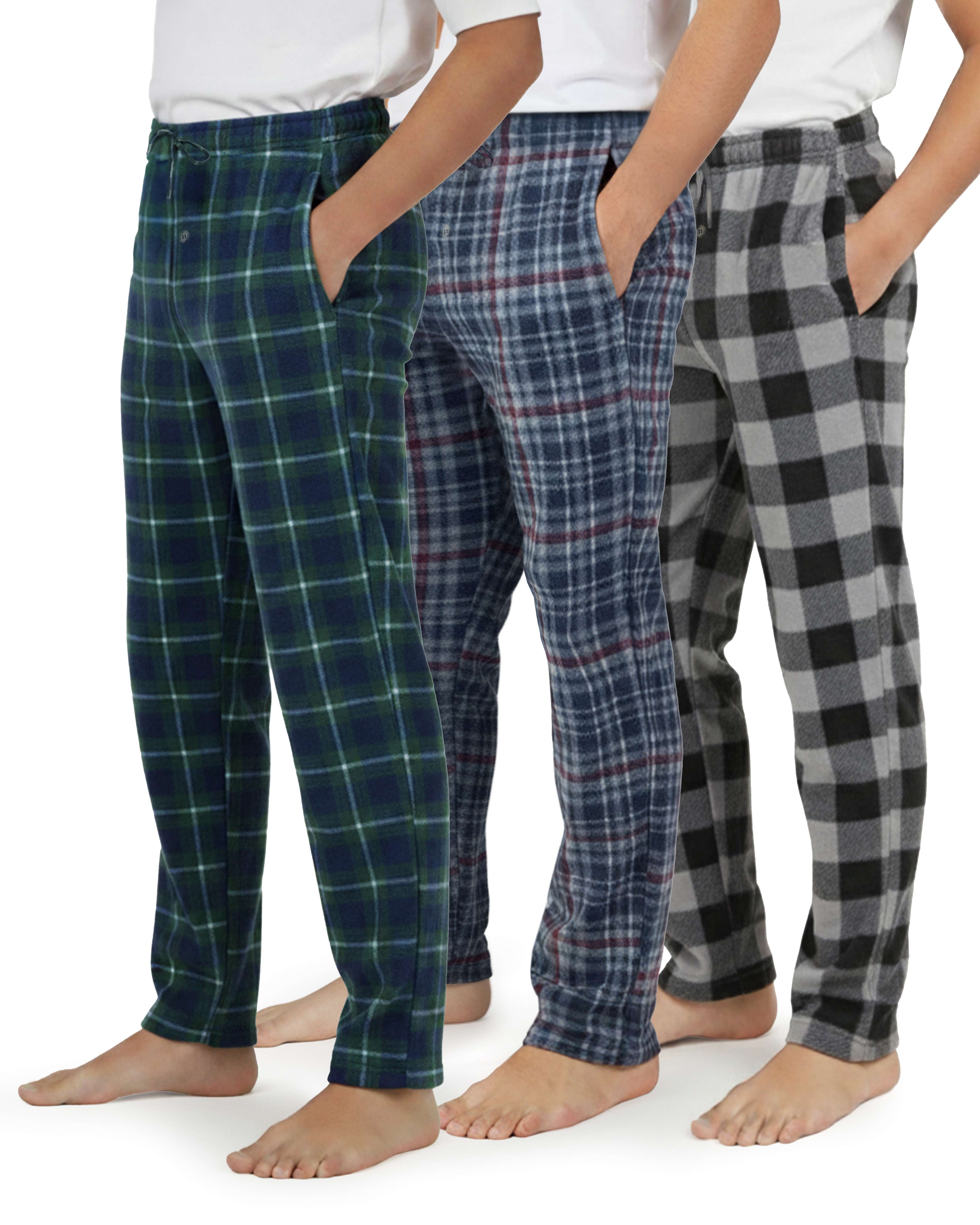 3 Pack: Boys Fleece Pajama Pant Lounge Bottoms