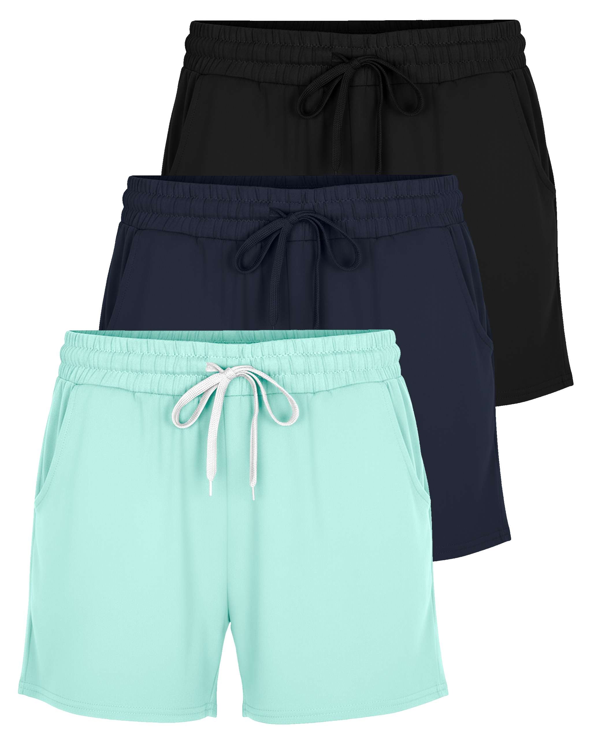 3 Pack: Womens Plus Super-Soft Lounge Shorts