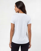 Real Essentials 5 Pack Women's V Neck Tshirts Short Sleeve Dry Fit Workout Tops Tees Shirts - Solid Bright White, Solid Bright White, Solid Bright White, Solid Bright White, Solid Bright White